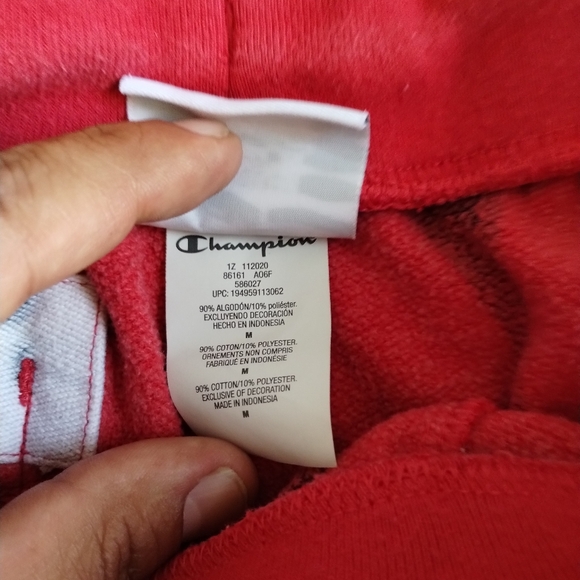 Distressed Cropped Sexy Shorts Mens MEDIUM 30 in w Champion Logo - Picture 5 of 10